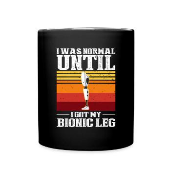 Conception de jambe bionique pour prothèses de jambe - Mug uni - noir - Devant