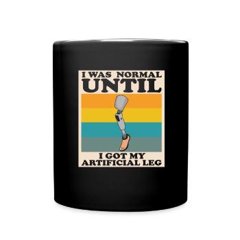 Conception de prothèses de jambe et prothèses de jambe - Mug uni - noir - Devant
