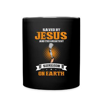 Conception de jambe artificielle pour prothèses de jambe - Mug uni - noir - Devant