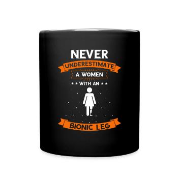 Conception de jambe artificielle pour prothèses de jambe - Mug uni - noir - Devant