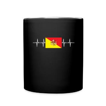Italy Italian Sicily - Tasse einfarbig - Schwarz - Vorne