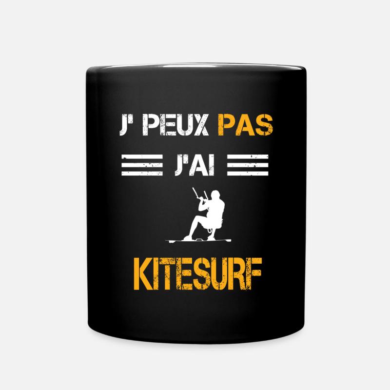 Je peux pas j'ai Kitesurf cadeau kitesurfeur - Mug uni - noir