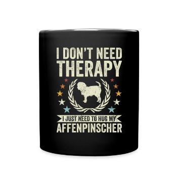 N’ont pas besoin de thérapie - Affenpinscher - Mug uni - noir - Devant