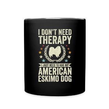Pas besoin de thérapie - American Eskimo Dog - Mug uni - noir - Devant