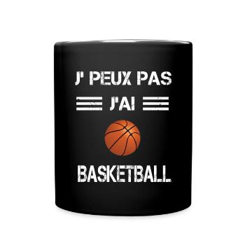 Je peux pas j'ai basketball ballon - Mug uni - noir - Devant