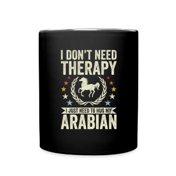 Je n’ai pas besoin de thérapie - Arabe - Mug uni - noir - Devant