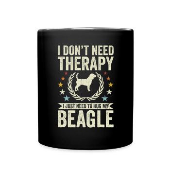 Need no therapy - Beagle - Full Colour Mug - black - Front