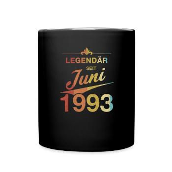 30th birthday Legendary June 1993 Year 93 - Full Colour Mug - black - Front