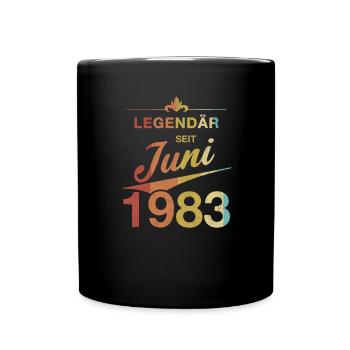 40e anniversaire Légendaire Juin 1983 Année 83 - Mug uni - noir - Devant