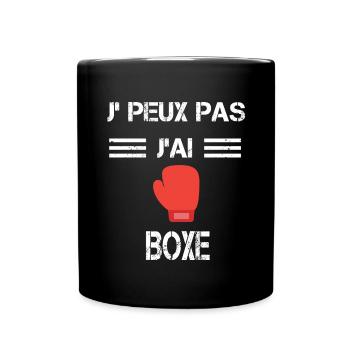 Je peux pas j'ai boxe gants - Mug uni - noir - Devant