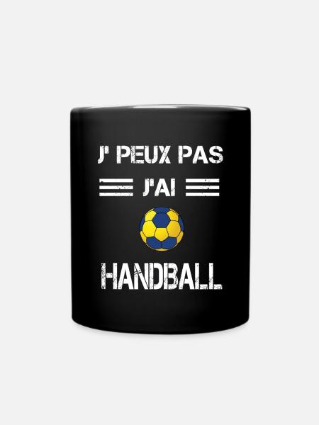 Je peux pas j'ai handball ballon - Mug uni - noir