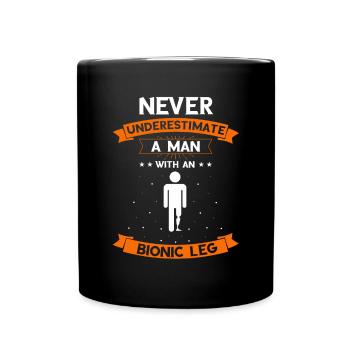 Leg prosthesis design and leg prostheses - Full Colour Mug - black - Front