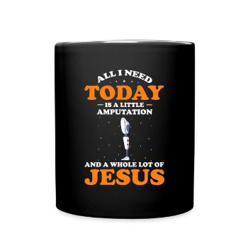 Conception de jambe bionique pour prothèses de jambe - Mug uni - noir - Devant