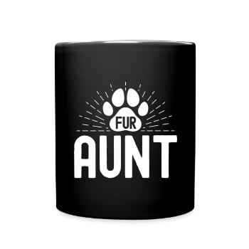 Tante à fourrure - Mug uni - noir - Devant