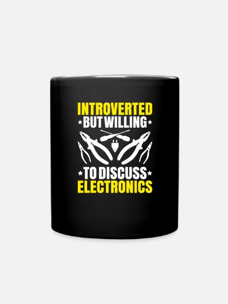Electronics Electrician Electrician Lineman - Full Colour Mug - black
