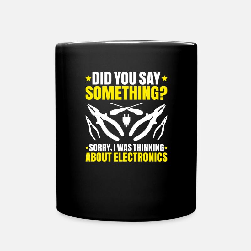 Electronics Electrician Electrician Lineman - Full Colour Mug - black
