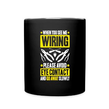Electronics Electrician Electrician Lineman - Full Colour Mug - black - Front