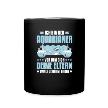 Aquaristik Aquarianer Aquarium Fische Aquarist - Tasse einfarbig - Schwarz - Vorne