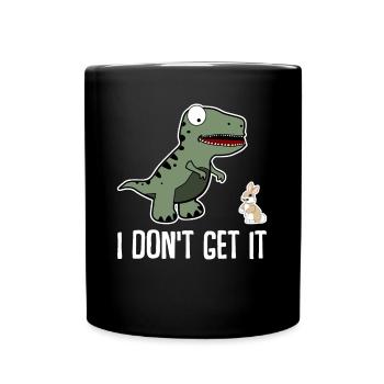 T. rex et lapin Tyrannosaurus rex - Mug uni - noir - Devant