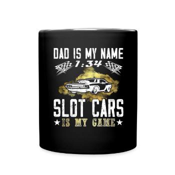 Slot Car is my game - Papa Modellauto - Full Colour Mug - black - Front