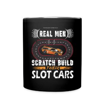 Vintage RC Car - Slot Car Racing - Full Colour Mug - black - Front