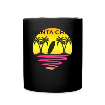 Top Santa Cruz Surfboard Surfing - Full Colour Mug - black - Front
