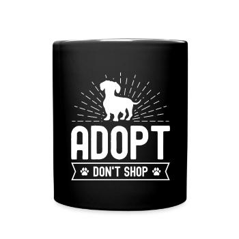 Adopt, not buy - Full Colour Mug - black - Front