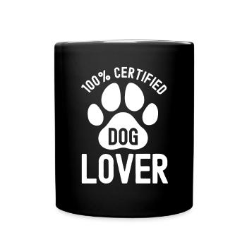 100 amoureux des chiens certifiés - Mug uni - noir - Devant