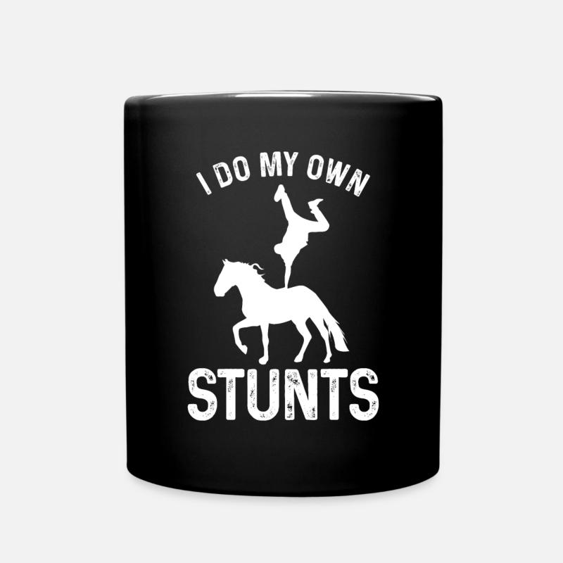 Ich mache meine eigenen Stunts - Tasse einfarbig - Schwarz