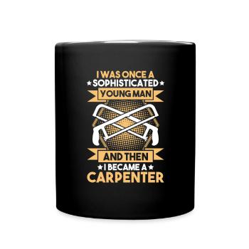 Zimmerer Zimmermann Zimmerei Charpentier Menuiserie - Mug uni - noir - Devant
