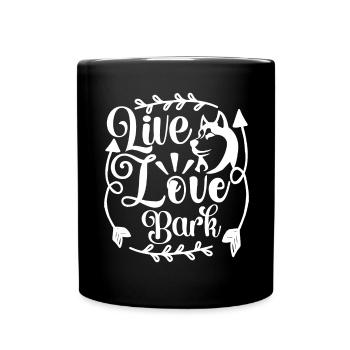 Life Love Barking - - Mug uni - noir - Devant