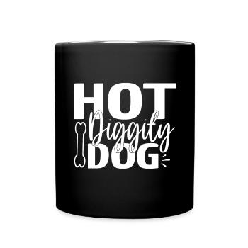 Heißer Hund - Tasse einfarbig - Schwarz - Vorne