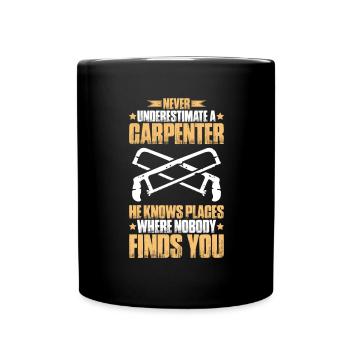 Zimmerer Zimmermann Zimmerei Carpenter Carpentry - Full Colour Mug - black - Front