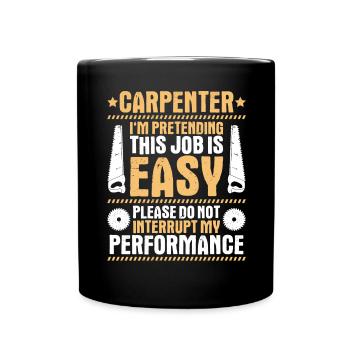 Zimmerer Zimmermann Zimmerei Carpenter Carpentry - Full Colour Mug - black - Front