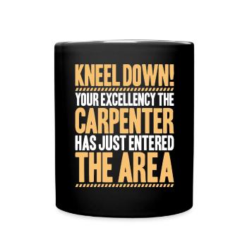 Zimmerer Zimmermann Zimmerei Carpenter Carpentry - Tasse einfarbig - Schwarz - Vorne