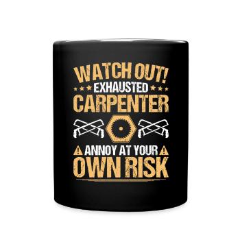 Zimmerer Zimmermann Zimmerei Carpenter Carpentry - Full Colour Mug - black - Front