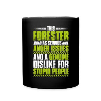 Forester Forestry Forester Forest workers Forest - Full Colour Mug - black - Front