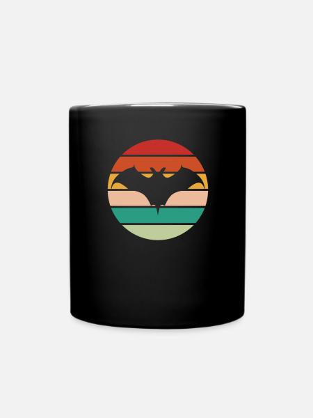 Fledermaus Fledermäuse Bat Bats Fledertier - Tasse einfarbig - Schwarz