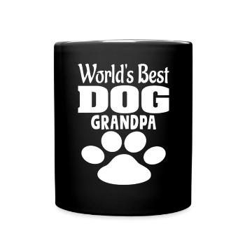 Der beste Hunde-Opa der Welt - Tasse einfarbig - Schwarz - Vorne