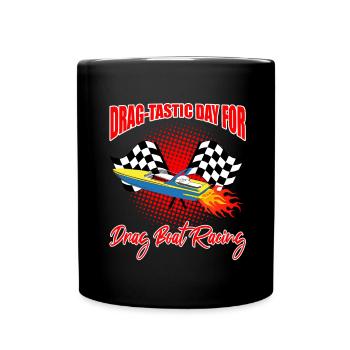 Drag boat design for racing boaters - Full Colour Mug - black - Front