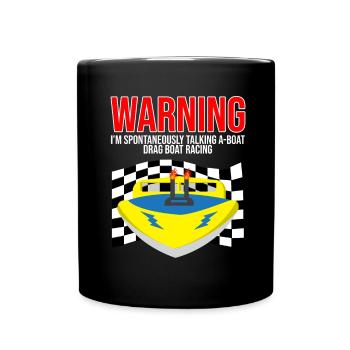 Speedboat Racing Design for Racing Boaters - Full Colour Mug - black - Front