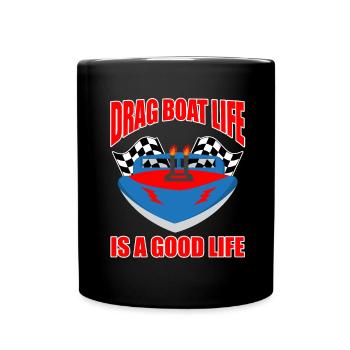 Speedboat Racing Design for Racing Boaters - Full Colour Mug - black - Front