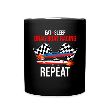Drag Boot Design für Rennbootfahrer - Tasse einfarbig - Schwarz - Vorne