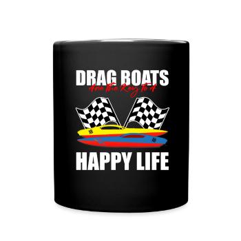 Conception de bateaux de course pour les courses de dragsters - Mug uni - noir - Devant
