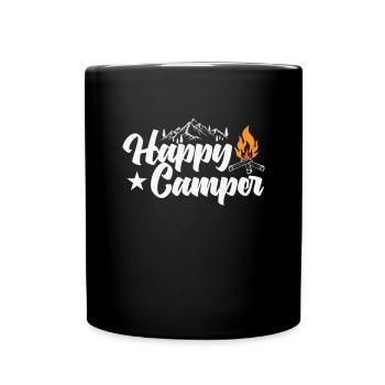 Happy Camper Holiday Freedom Campfire - Mug uni - noir - Devant