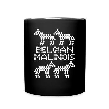 Schäferhund Belgian Molinois - Tasse einfarbig - Schwarz - Vorne