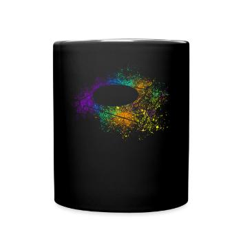 Record Turntable - Full Colour Mug - black - Front