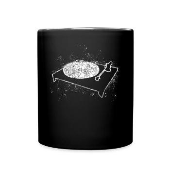 Record Turntable - Full Colour Mug - black - Front