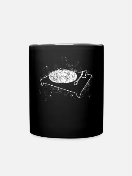 Schallplatte Plattenspieler - Tasse einfarbig - Schwarz