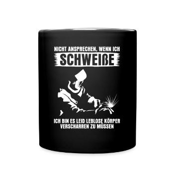 Schweißen Schweißer - Tasse einfarbig - Schwarz - Vorne
